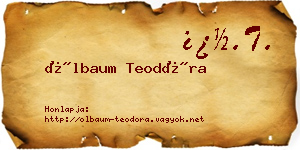 Ölbaum Teodóra névjegykártya